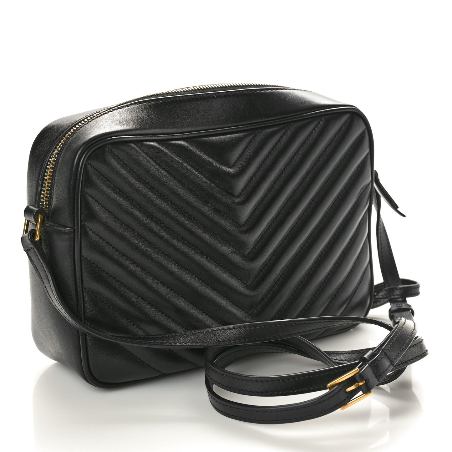 Calfskin Matelasse Monogram Lou Camera Bag Black