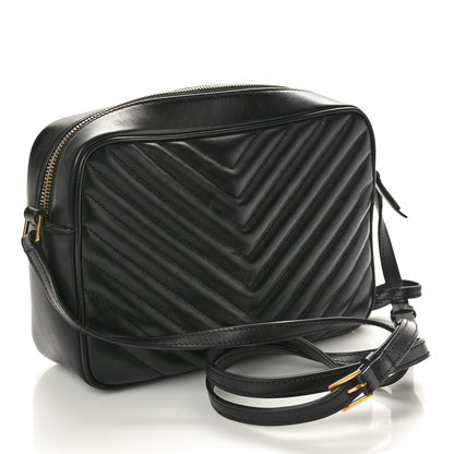 Saint Laurent Calfskin Matelasse Monogram Lou Camera Bag Black 3 of 10