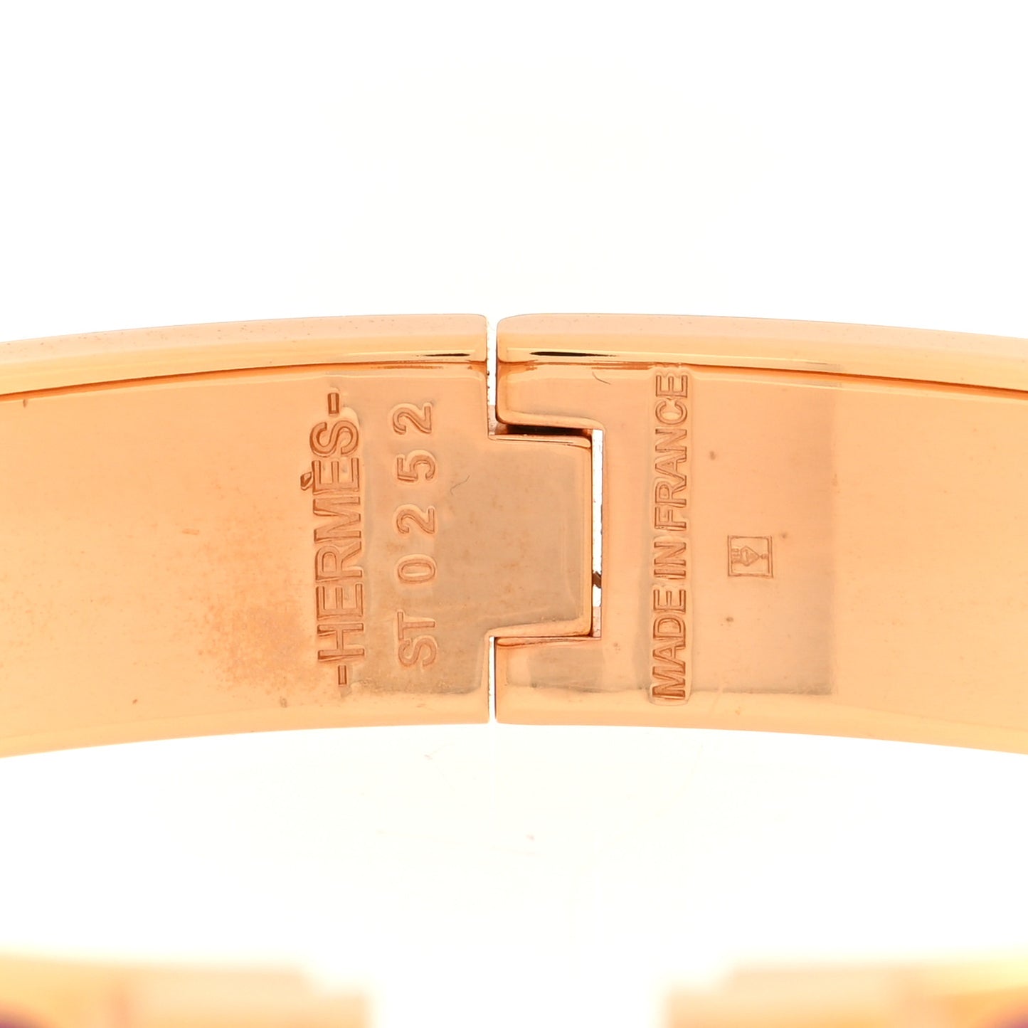 Enamel Narrow Clic Clac H Bracelet GM Rose Delirium