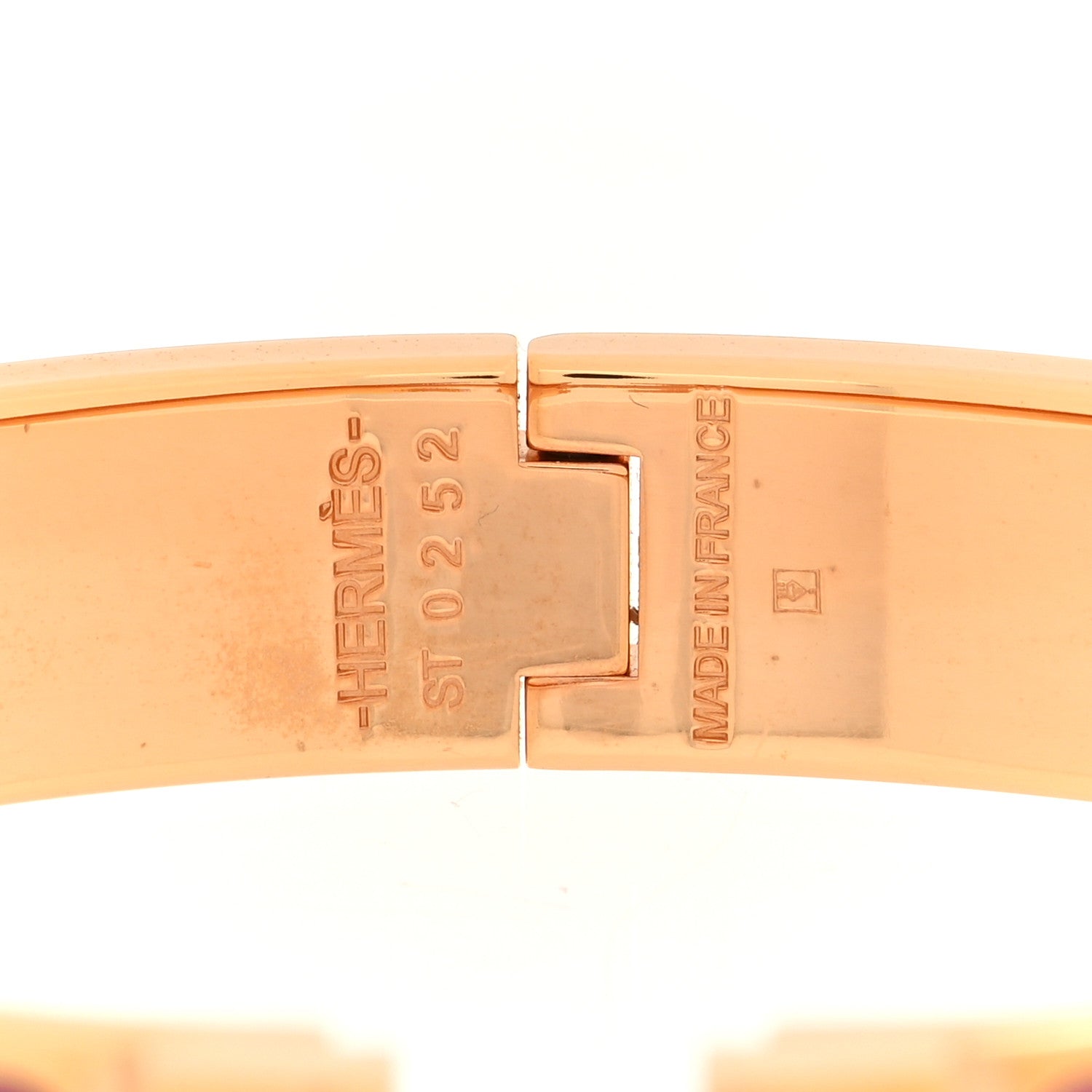 Hermes Enamel Narrow Clic Clac H Bracelet GM Rose Delirium 4 of 5