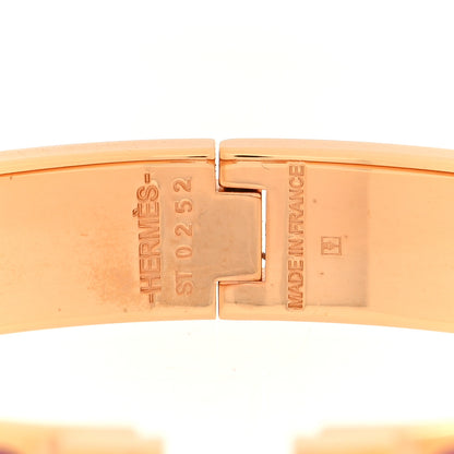 Hermes Enamel Narrow Clic Clac H Bracelet GM Rose Delirium 4 of 5