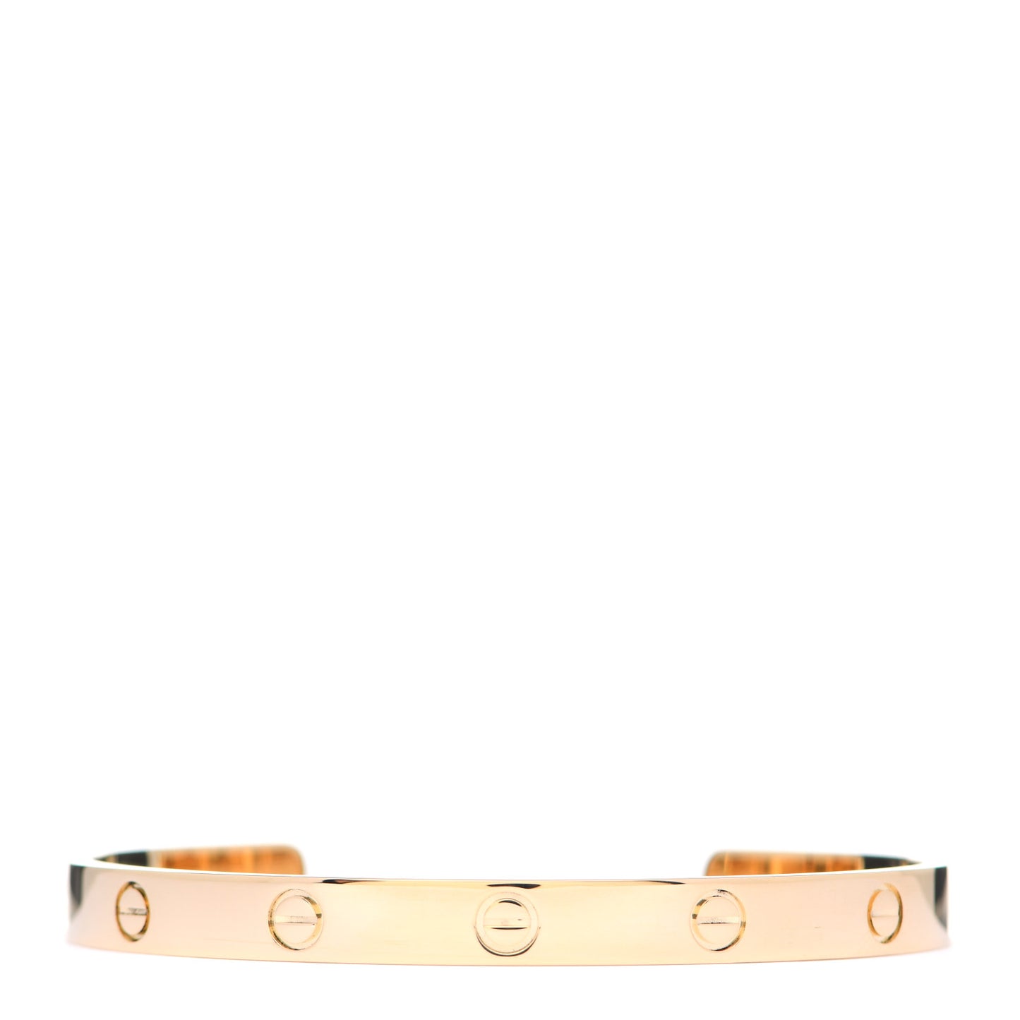 18K Yellow Gold LOVE Cuff Bracelet 19
