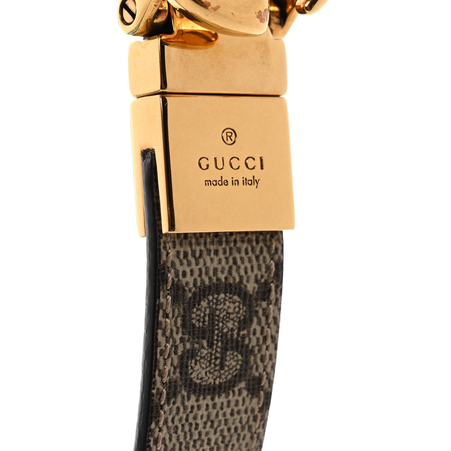Gucci Calfskin GG Supreme Monogram Double G Reversible 20mm Belt 105 42 Beige Brown 4 of 8