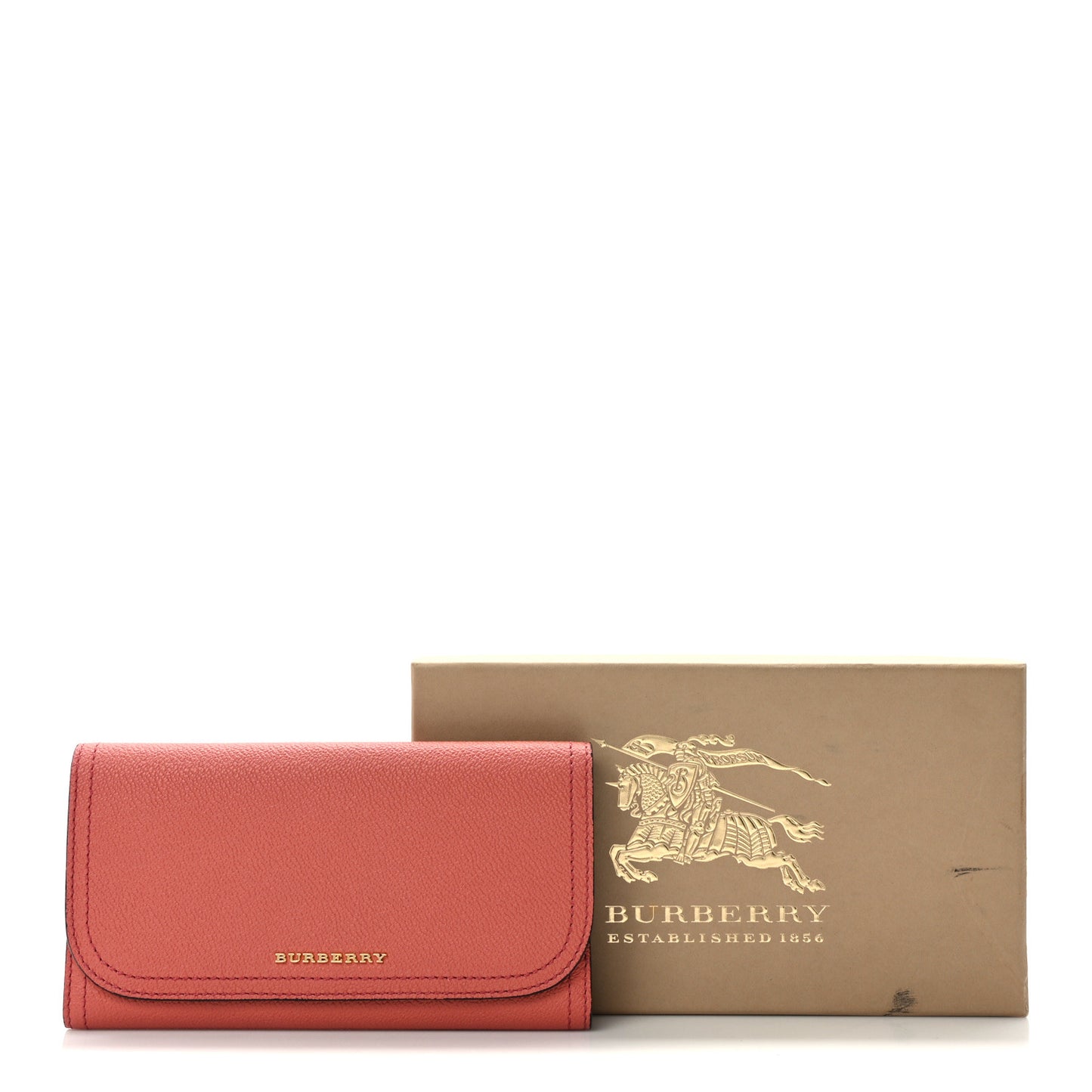 Soft Grain Calfskin Haymarket Flap Wallet Cinnammon Red Multicolor