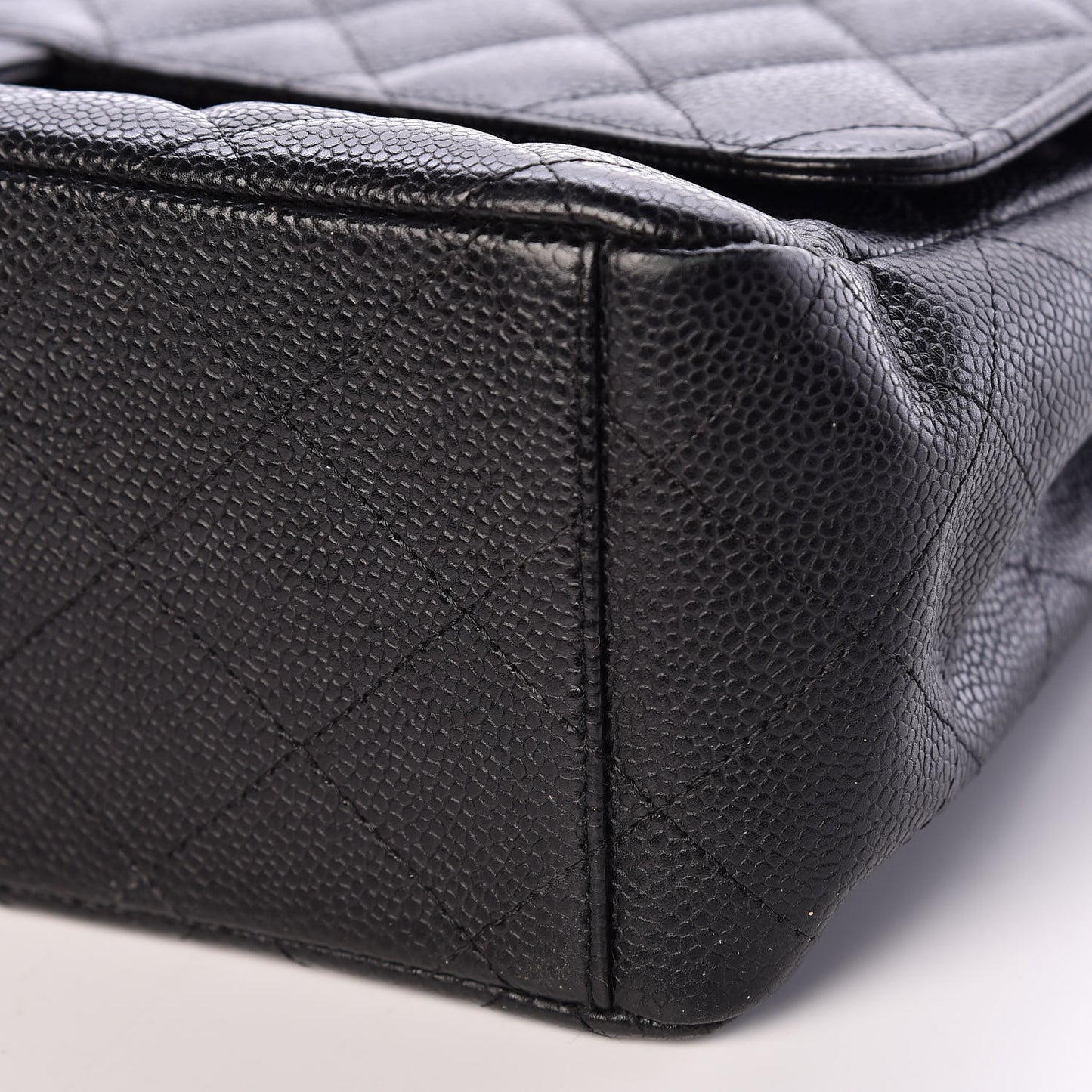 Caviar Quilted Maxi Double Flap Black