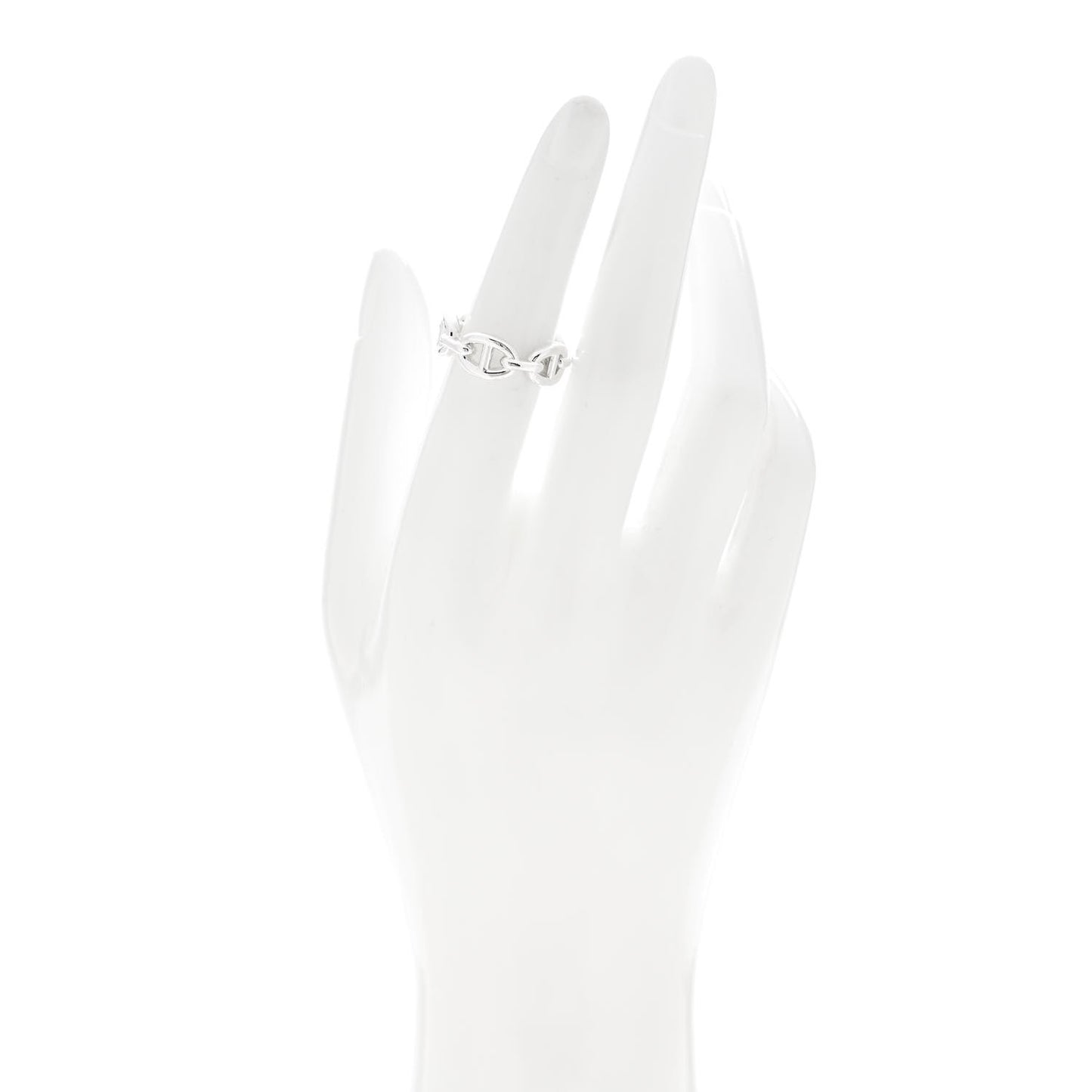 Sterling Silver PM Chaine d'Ancre Enchainee Band Ring 52 6