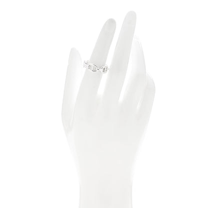Hermes Sterling Silver PM Chaine d'Ancre Enchainee Band Ring 52 6 2 of 8