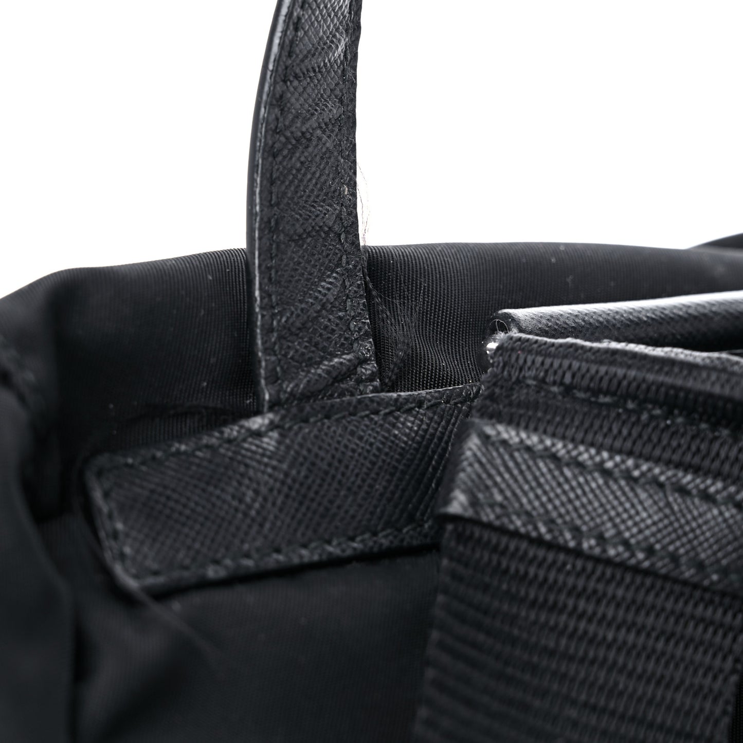 Tessuto Nylon Vela Small Double Buckle Backpack Black