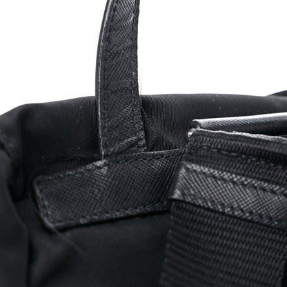 Prada Tessuto Nylon Vela Small Double Buckle Backpack Black 11 of 12