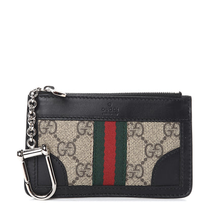 Gucci GG Supreme Monogram Web Key Case Black 1 of 6