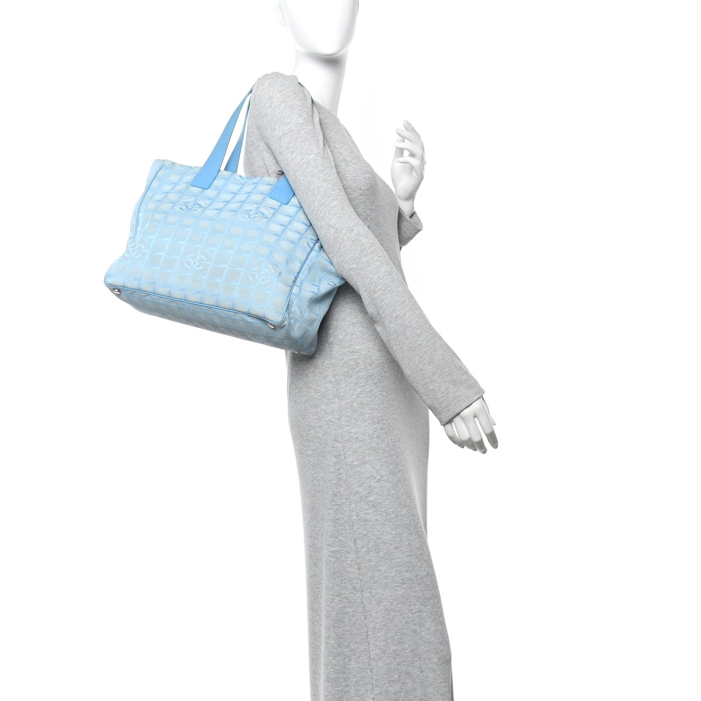 Nylon Travel Large Tote Blue
