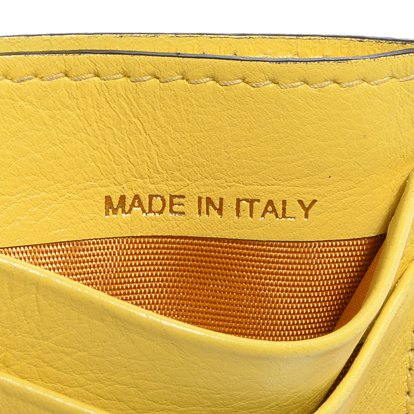 Vitello Rockstud Card Holder Naples Yellow