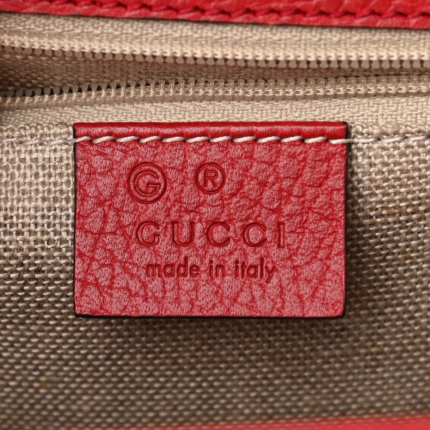 Dollar Calfskin Interlocking G Shoulder Bag Red