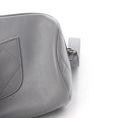 Chanel Calfskin Chain 20s Signature Bowling Bag Light Gray 11 of 12