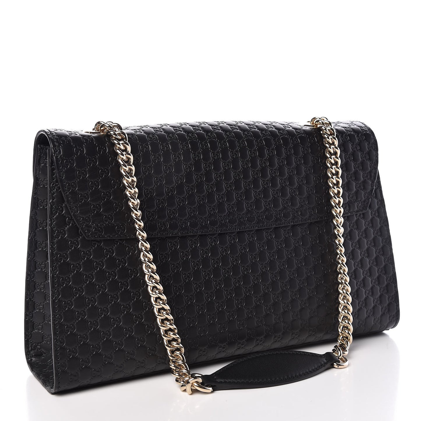 Microguccissima Medium Emily Chain Shoulder Bag Black