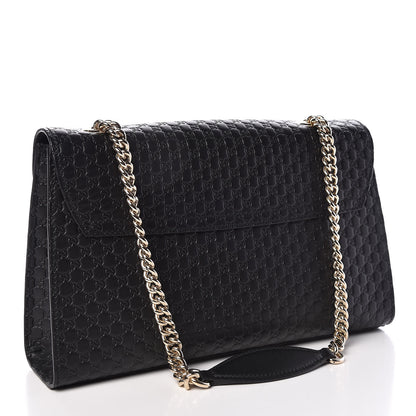 Gucci Microguccissima Medium Emily Chain Shoulder Bag Black 3 of 9