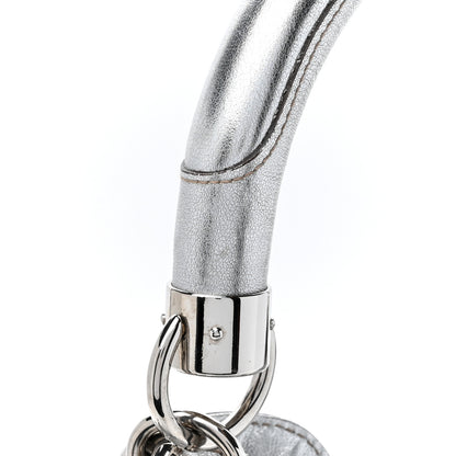 Gucci Metallic Calfskin Medium Indy Top Handle Hobo Silver 11 of 14
