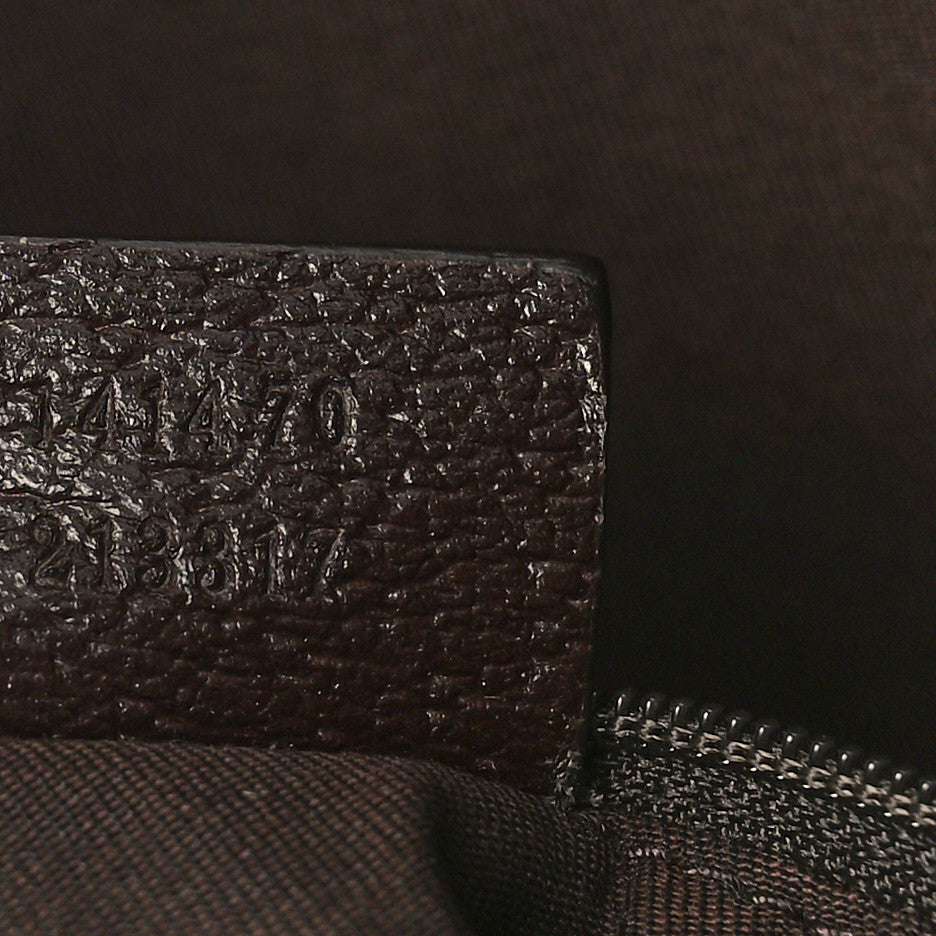 Monogram Medium Abbey Tote Dark Brown