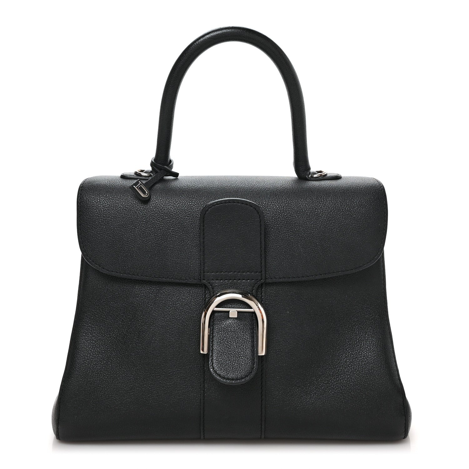 Delvaux Grained Calfskin MM Brillant Satchel Black 1 of 11