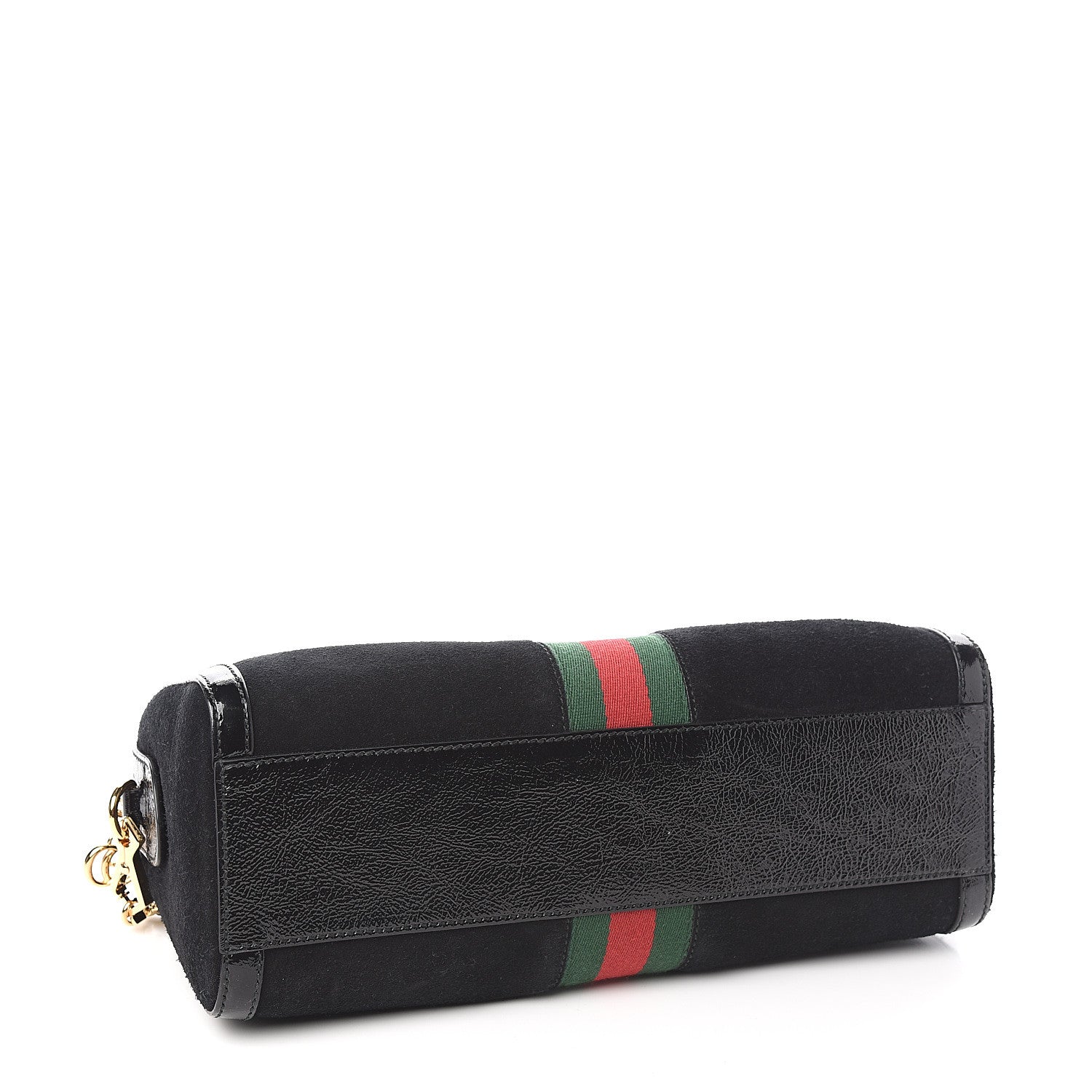 Gucci Suede Patent GG Web Medium Ophidia Boston Black 3 of 9