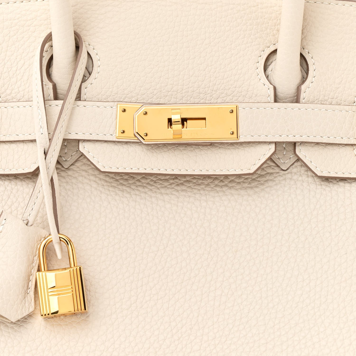 Hermes Taurillon Clemence Birkin 30 Craie 8 of 14