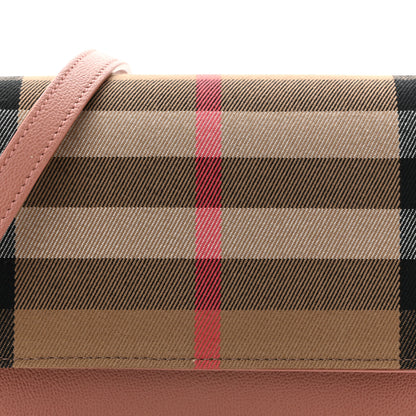 Burberry Grained Calfskin House Check Small Madison Shoulder Bag Dusty Pink 8 of 10