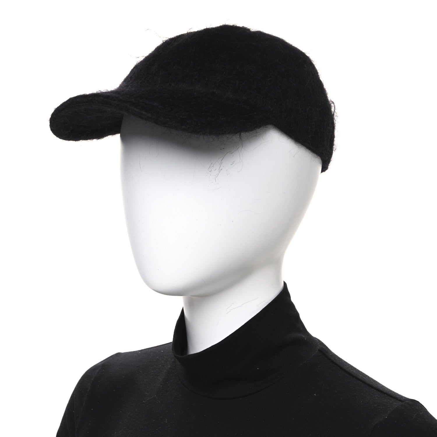 Gucci Mohair GG Lauren Baseball Hat L Black 2 of 8