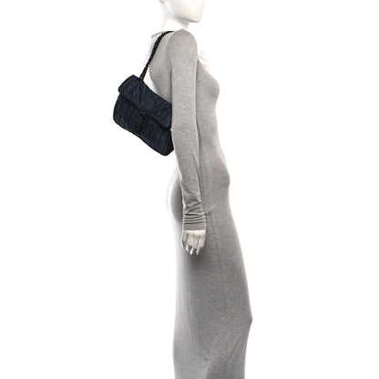 Chanel Nylon Quilted Ski Sport Flap Bag Navy 2 of 10