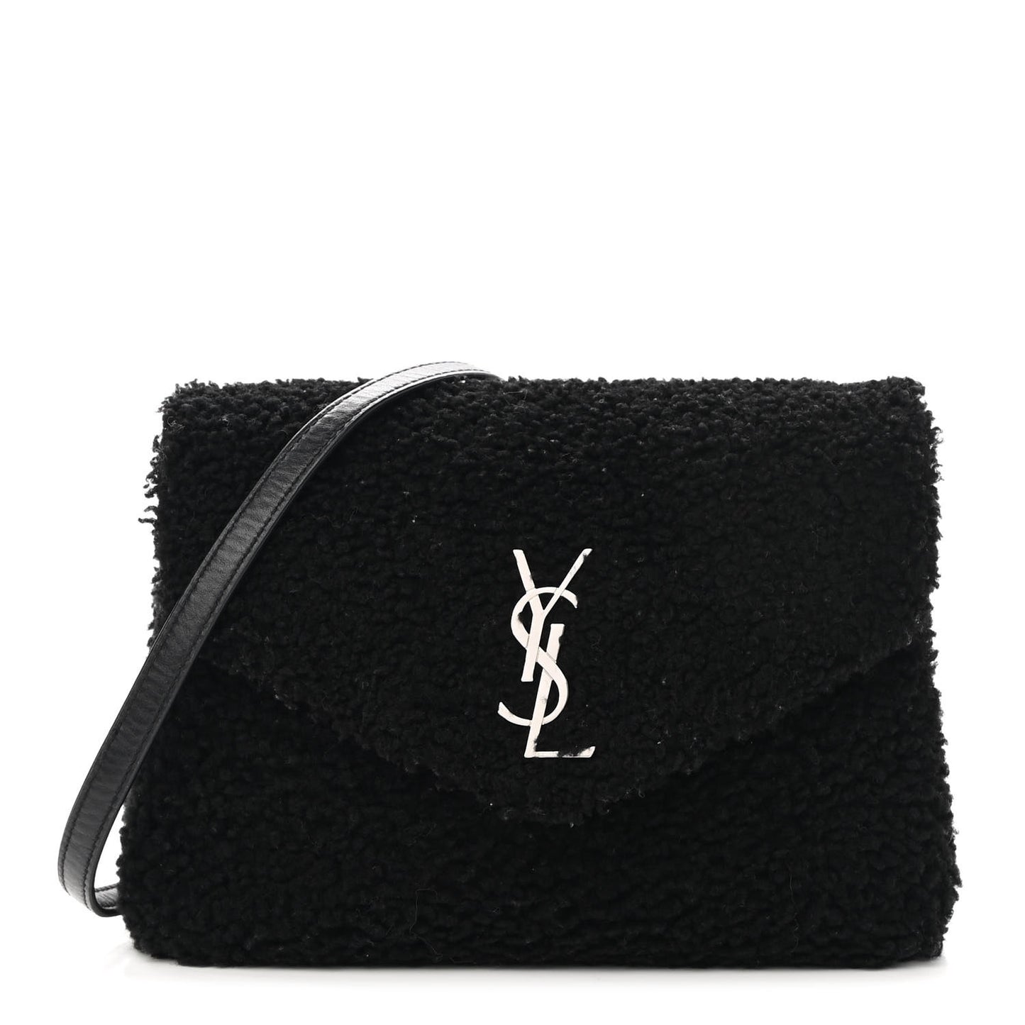 Shearling Toy Loulou Shoulder Bag Black