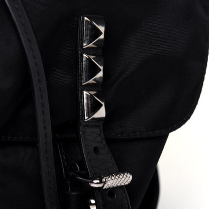 Prada Nylon New Vela Studded Backpack Black 17 of 18