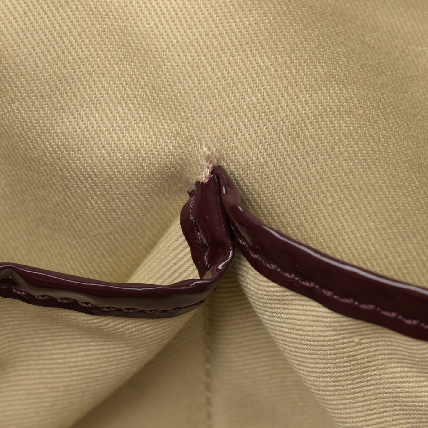 Patent Small Rockstud Double Handle Tote Rubin