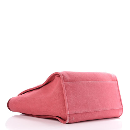 Chanel Canvas Large Deauville Tote Red 4 of 11
