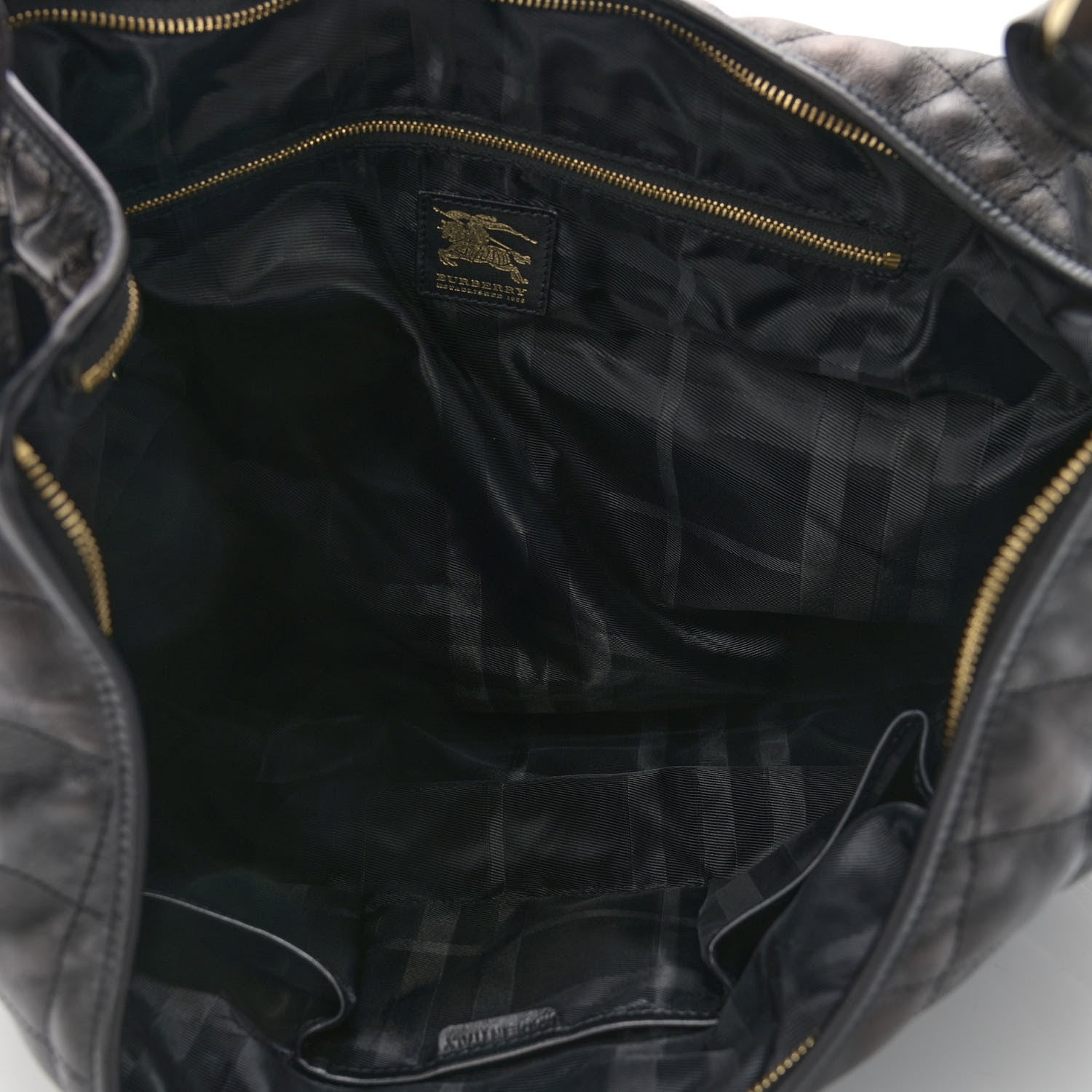 Burberry Calfskin Quilted Hoxton Hobo Black 8 of 14