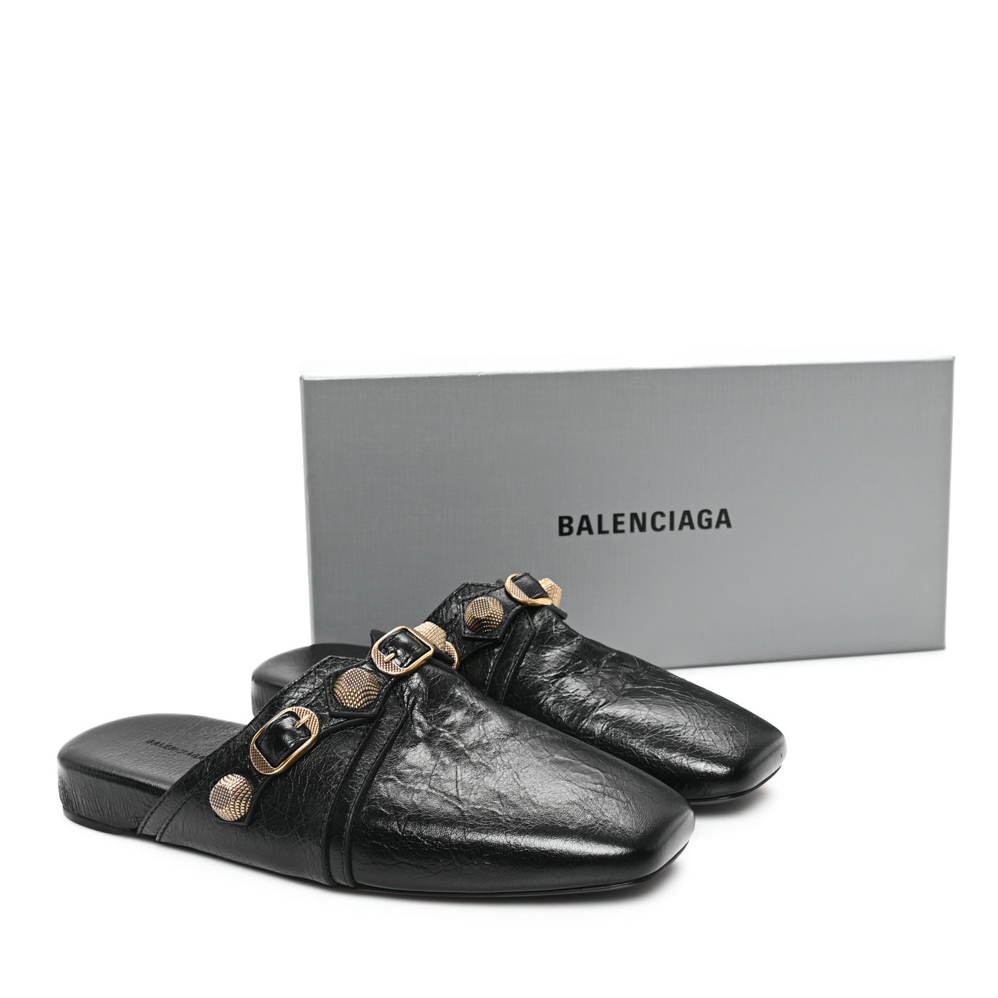 Agneau Arena Cagole Cosy Mules 37.5 Black