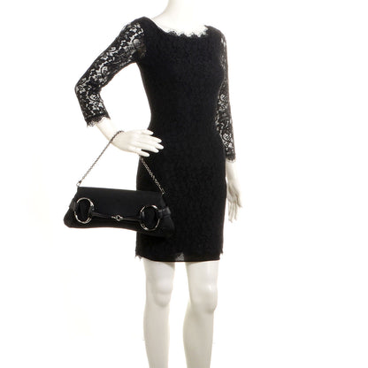 Gucci Monogram Horsebit Clutch Black 2 of 7