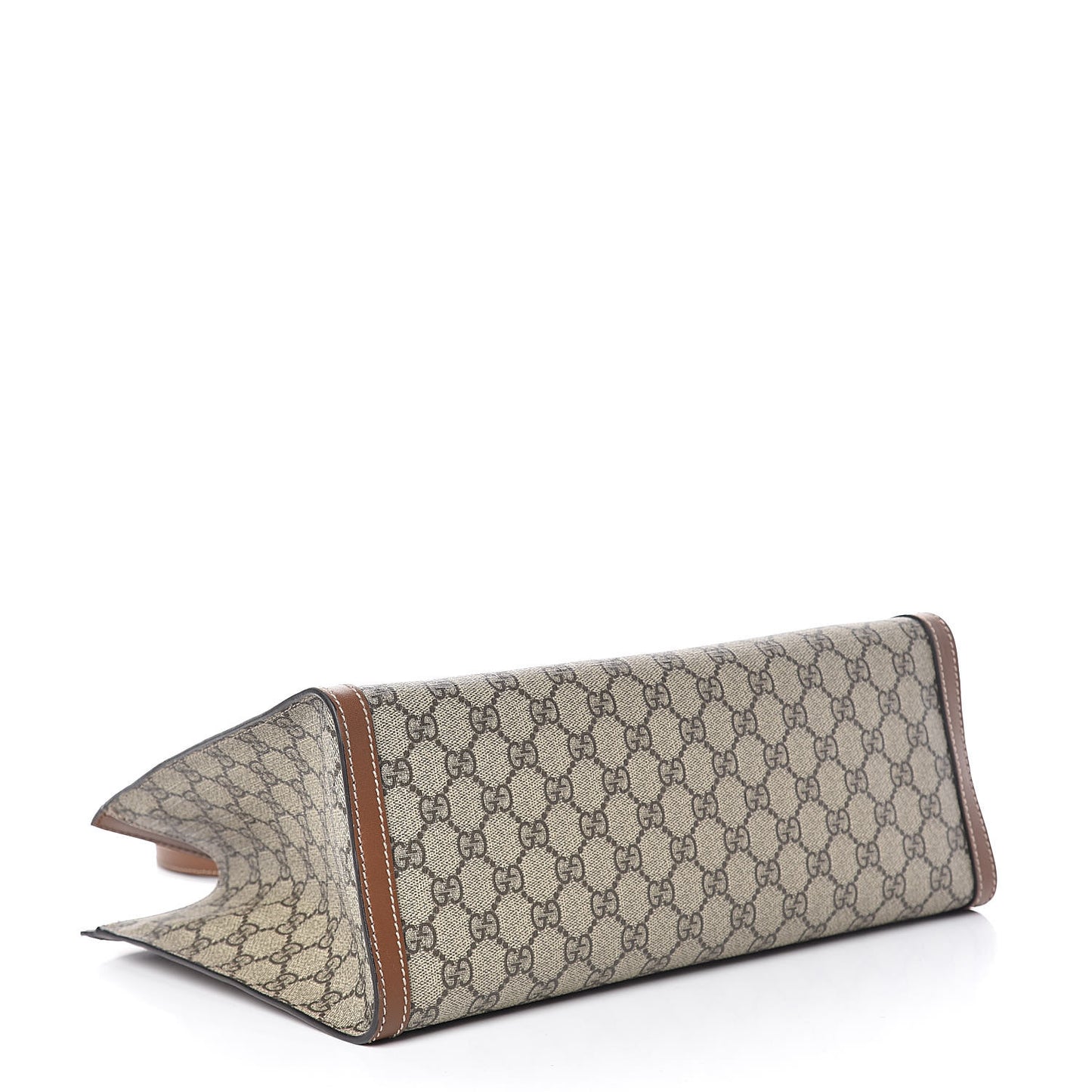GG Supreme Monogram Medium Padlock Tote Beige Cuir
