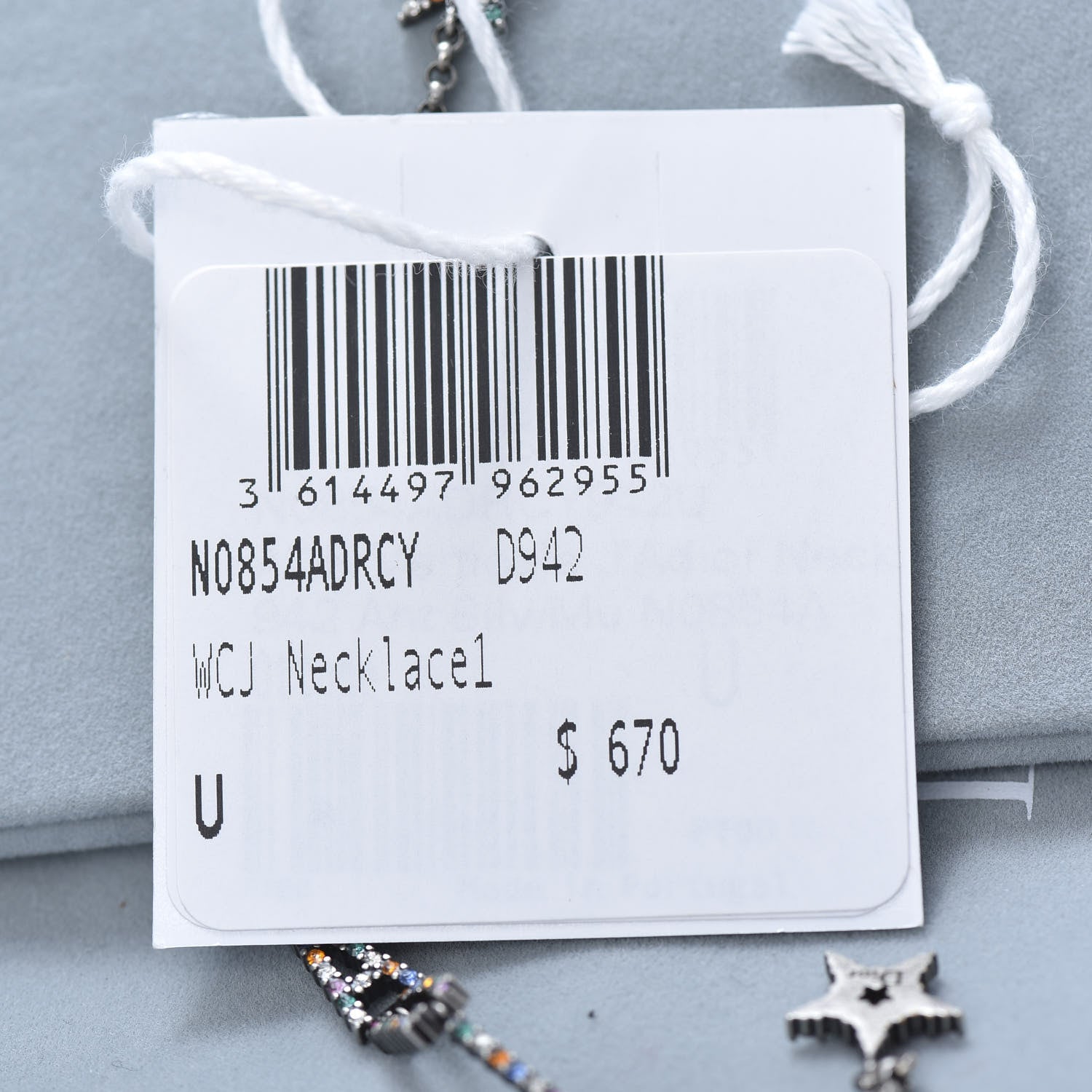 Christian Dior Palladium Crystal Star J'Adior Long Necklace Multicolor 6 of 6