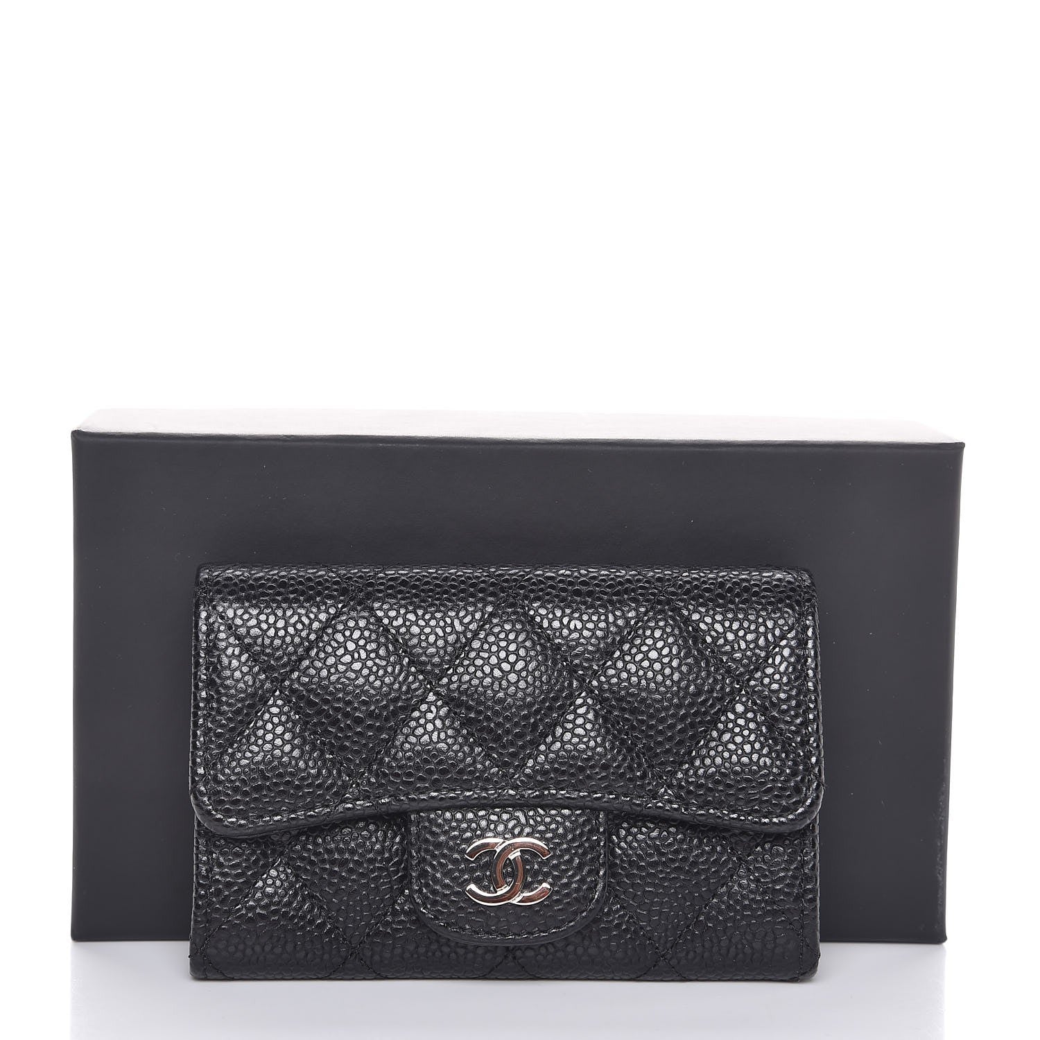 Chanel Caviar Quilted Flap Card Holder Black 9 of 9