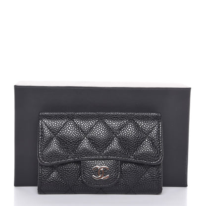 Chanel Caviar Quilted Flap Card Holder Black 9 of 9