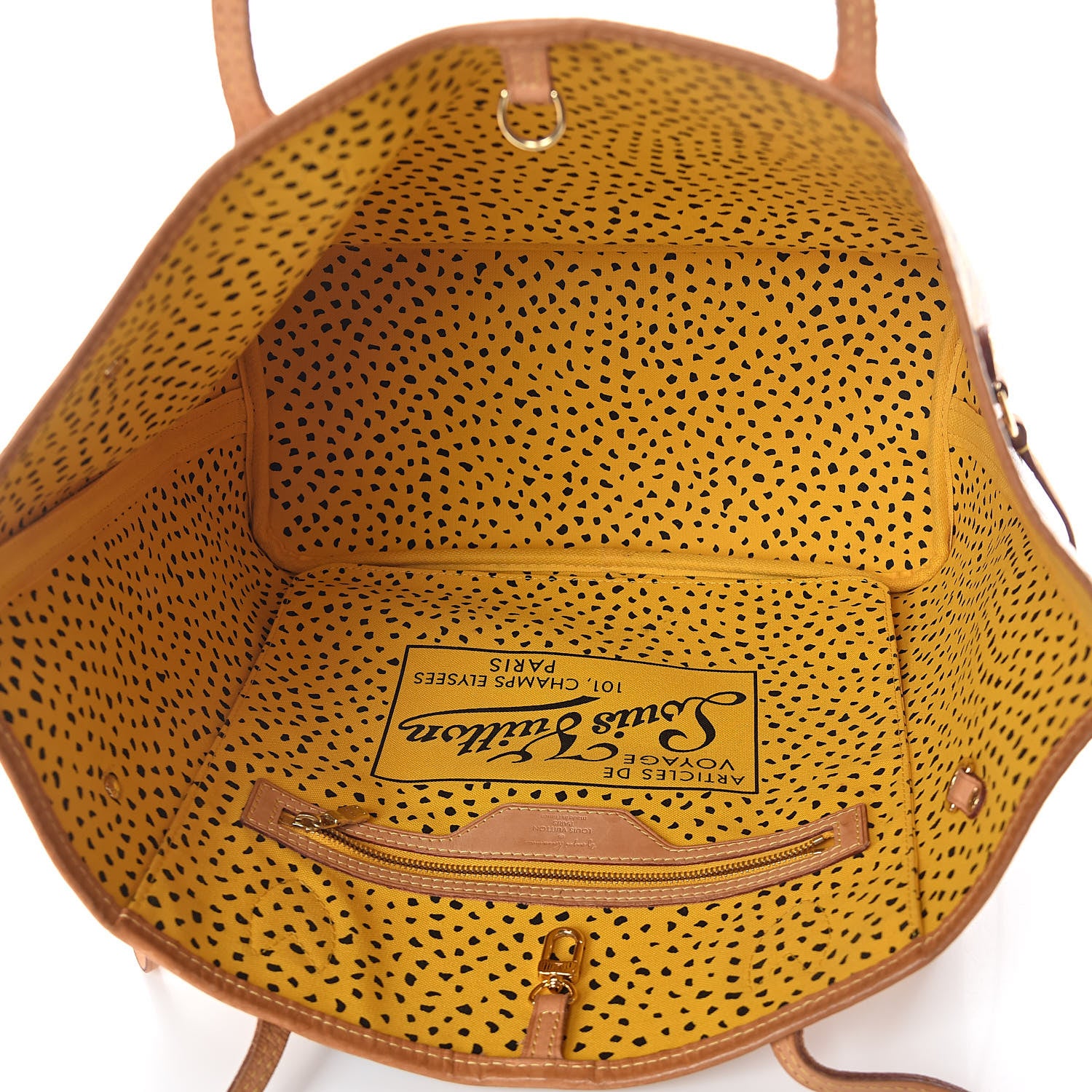 Louis Vuitton Monogram Kusama Waves Neverfull MM Yellow 5 of 10