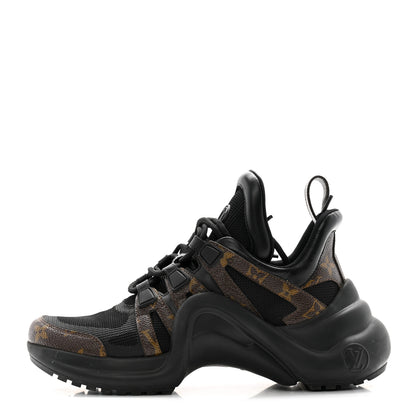 Louis Vuitton Calfskin Patent Monogram LV Archlight Sneakers 38 Black 1 of 10