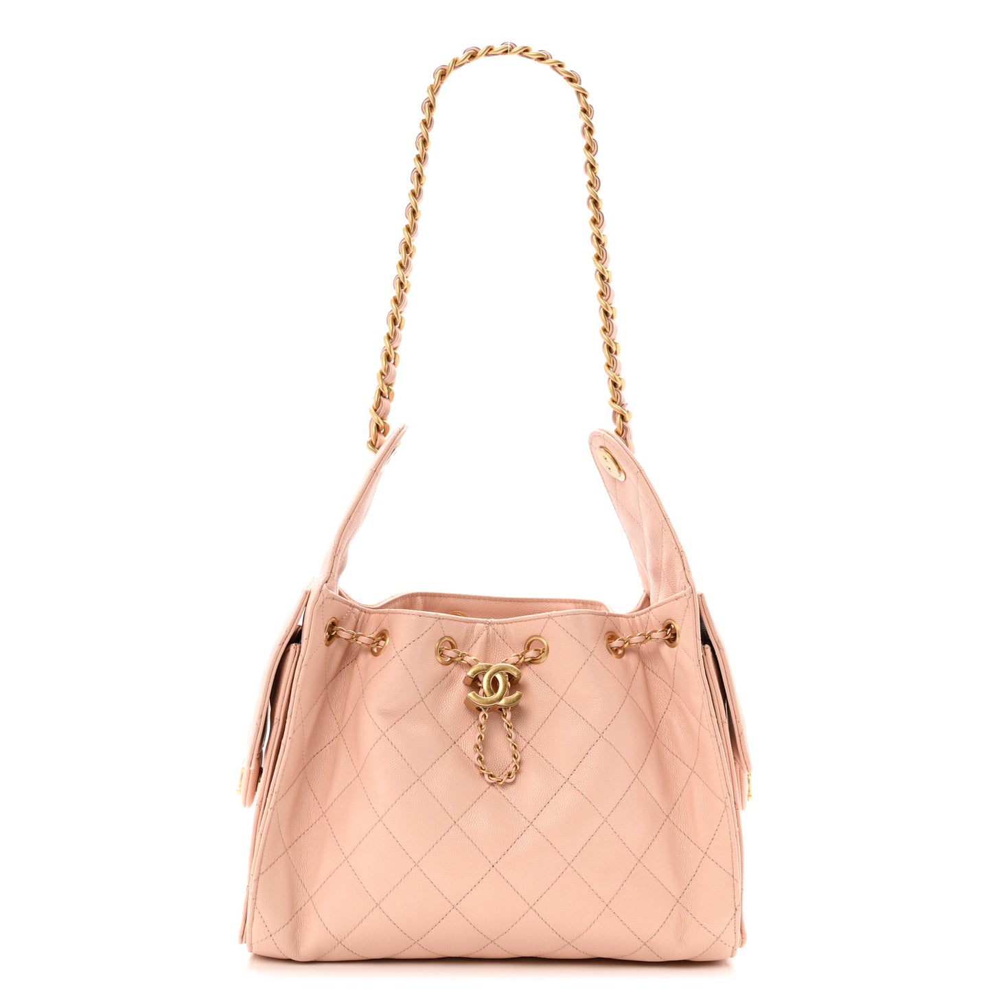 Caviar Quilted Small Chanel 25 Handbag Light Pink
