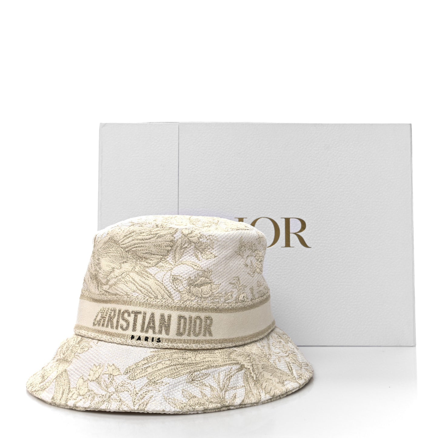Cotton D-Bobby Small Brim Bucket Hat 57 White Gold
