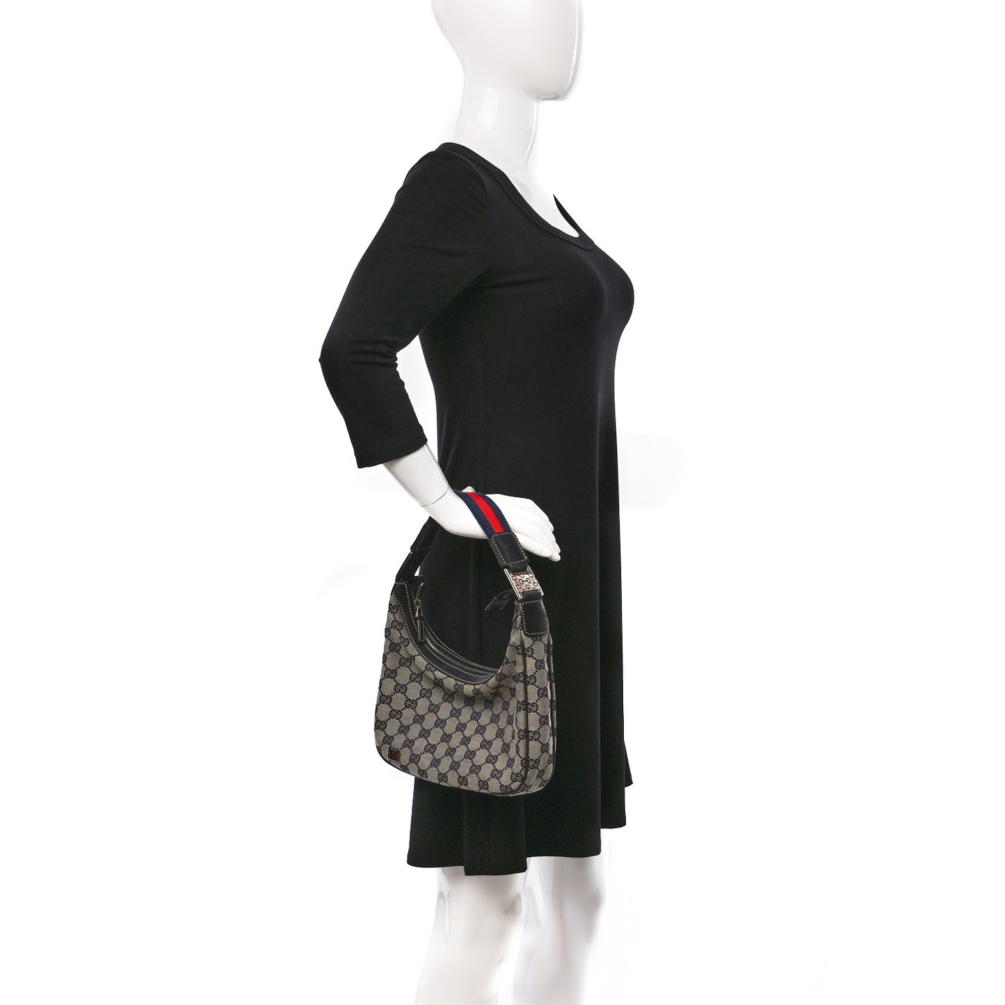 Monogram Web Small Pop Hobo Navy