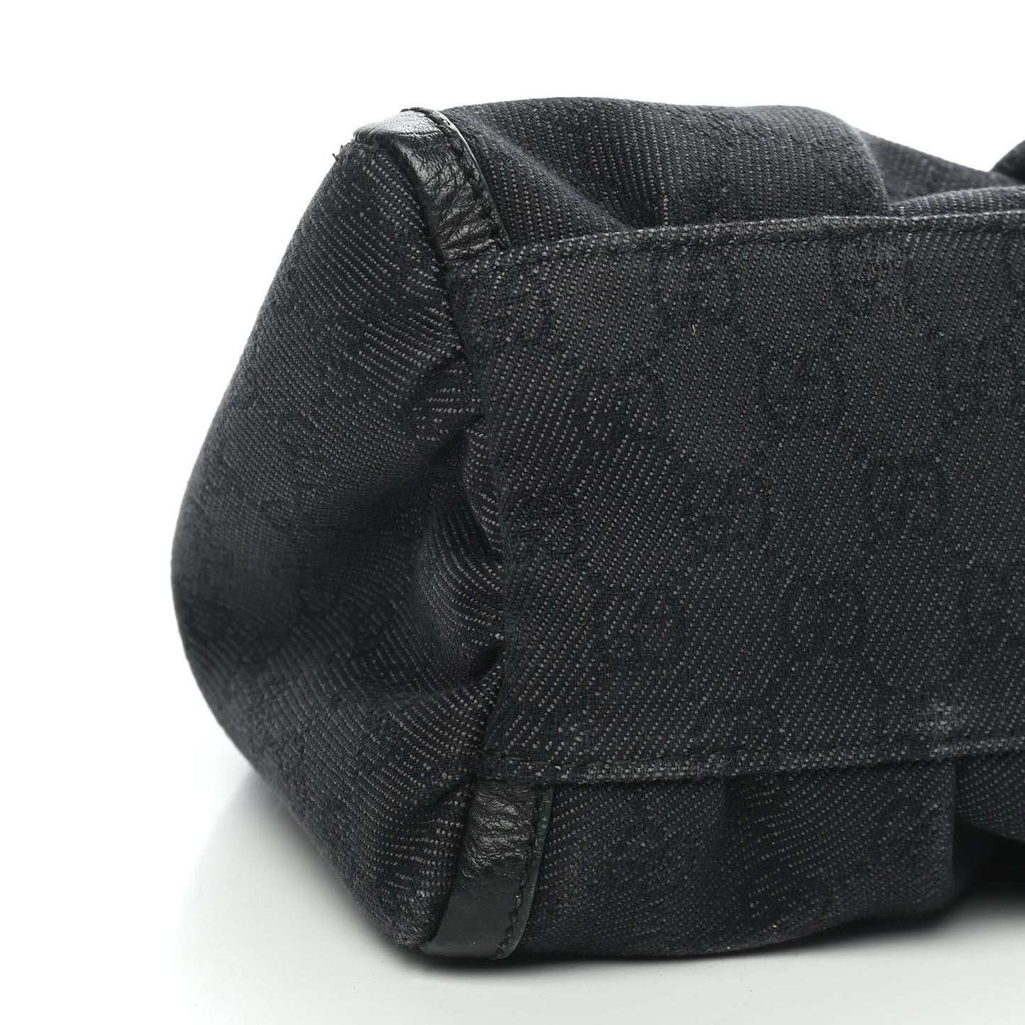 Monogram Medium D Gold Ring Hobo Black