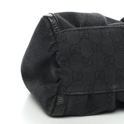 Gucci Monogram Medium D Gold Ring Hobo Black 8 of 10