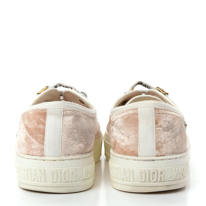 Christian Dior Velvet Walk'N'Dior Low Top Sneakers 37 Nude 7 of 11