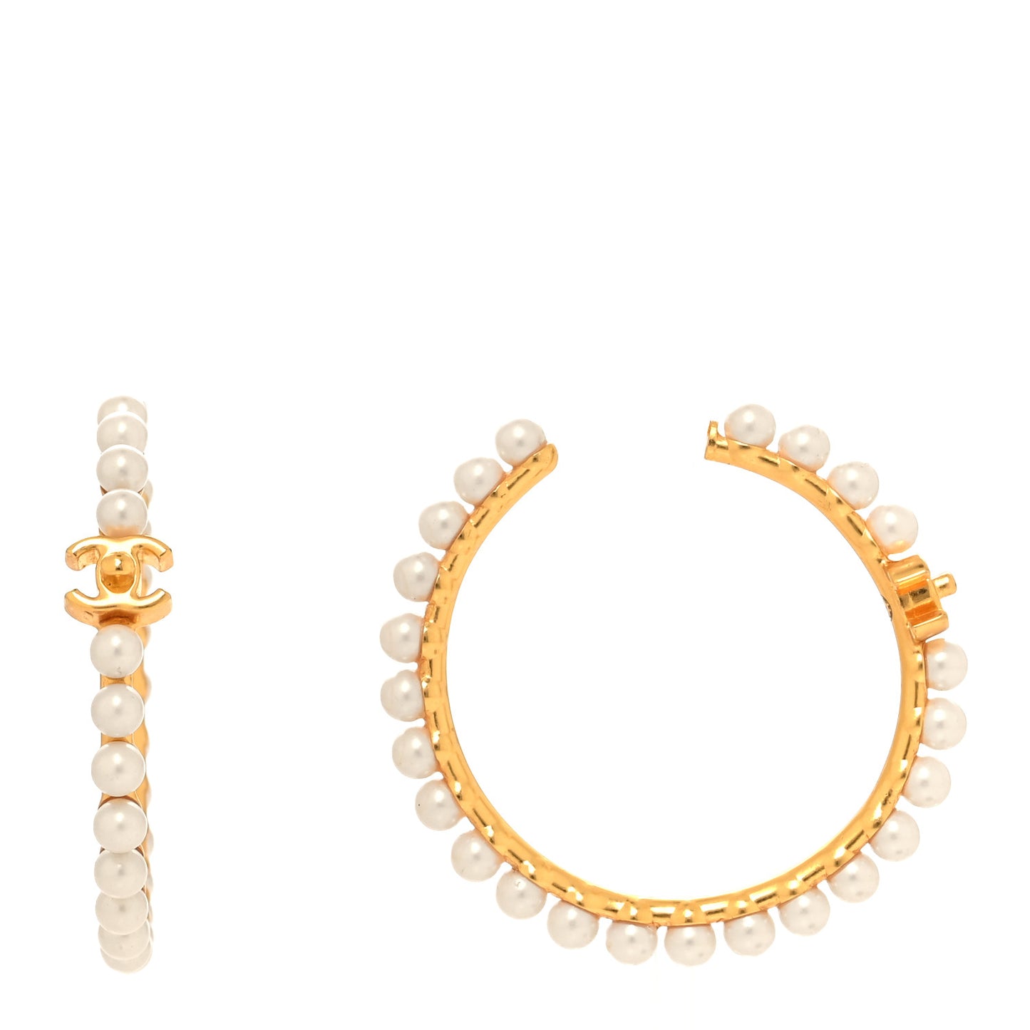Pearl CC More Is More Hoop Earrings Gold