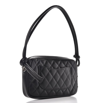Chanel Calfskin Quilted Cambon Pochette Black White 3 of 7