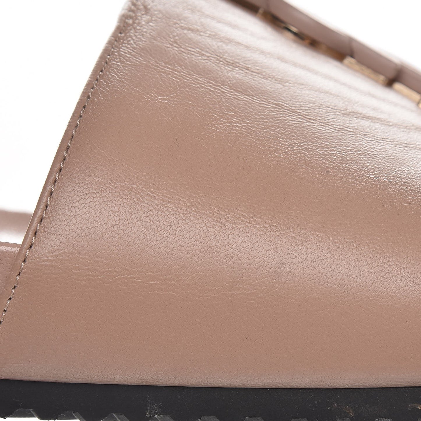 Lambskin Joan Slide Sandals 38 Nude